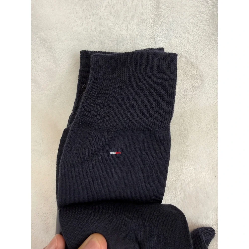 Tommy Hilfiger Mens Dress Crew Socks 4 Pack Navy Gray Argyle Solid Assorted New